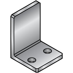 L-Shaped Angle Mounts - Dimension Configurable  (MISUMI)