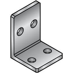 L-Shaped Angle Mounts - Dimension Configurable  (MISUMI)