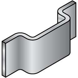Sheet Metal Mounts for Sensors, Motors or Cylinders - Convex Bend (MISUMI)