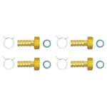 循環入口“JUN-O”，非極性循環入口軟管夾具組，13A × G1/2，黃銅製成