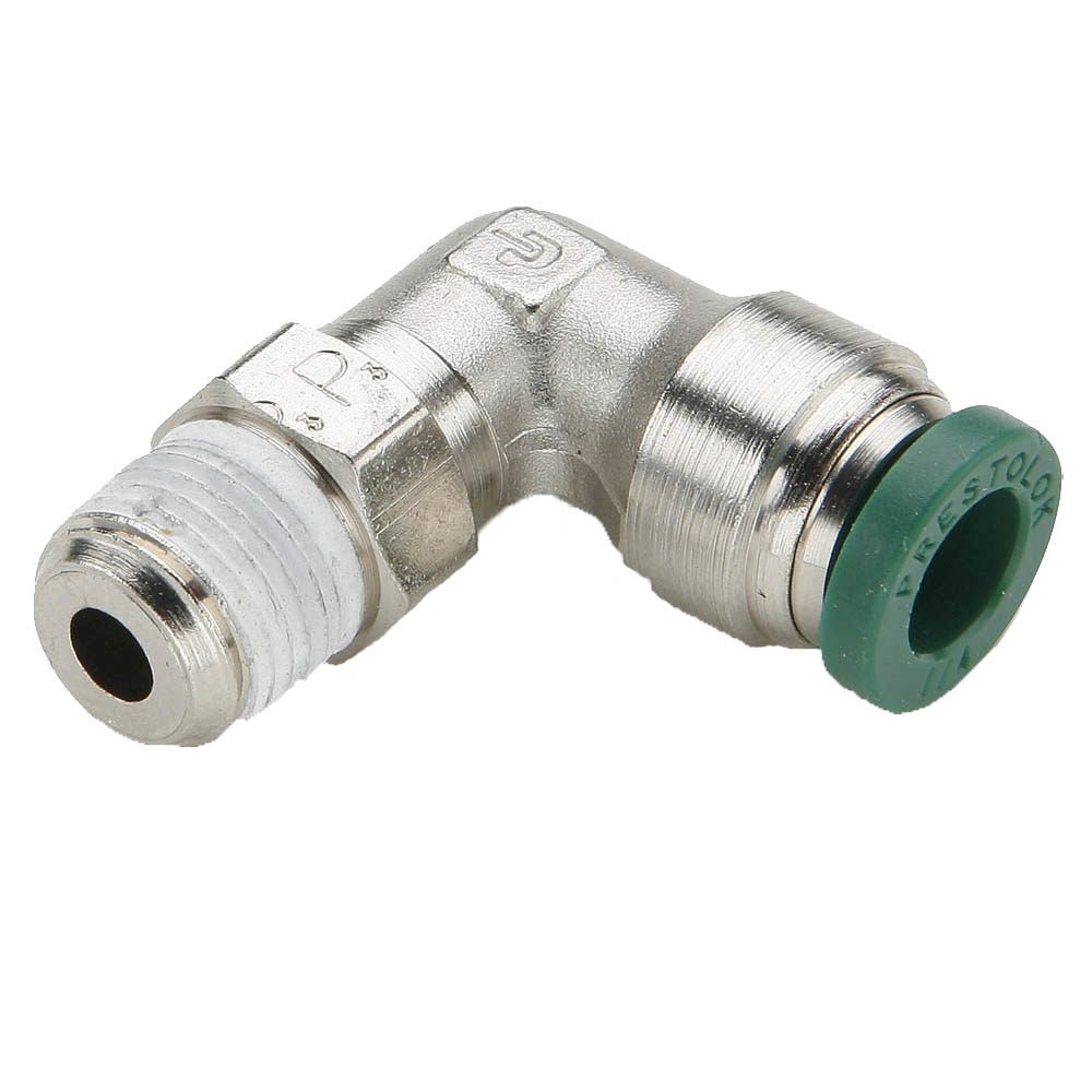 Male Elbow Push to Connect Fittings with Thread Sealant, Nickel Plated Brass - W169PLPNS Series