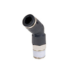 45 Degree Elbow Push to Connect Fittings with Thread Sealant, Resin - PLH Series