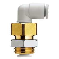 Pipe Nuts for Push to Connect Fittings, Brass  - KQ2 Series