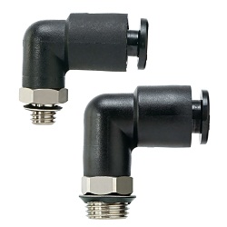 Male Elbow Push to Connect Fittings, Anti-static, Flame Retardant, Resin & Nickel Plated Brass - KAL Series