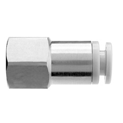 Female Connector Push to Connect Fittings, Stainless Steel - KGF Series