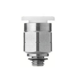 Male Connector Push to Connect Fittings with Gasket Seal, Stainless Steel - KQ2-G Series