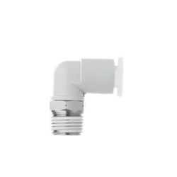 Male Elbow Push to Connect Fittings with Thread Sealant, Resin & Stainless Steel - KQ2L-G Series