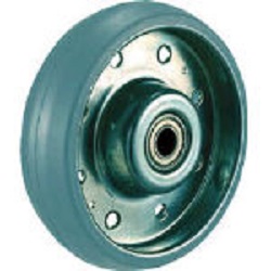 壓型灰色橡膠腳輪，高強度鋼腳輪(無輪胎標記)，更換輪