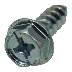 Self Tapping Screws - Hex Head, Combination Phillips/Slotted, Flanged, Type 1