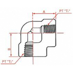液壓軟管適配器- PT連接加熱女90°彎頭,2087係列